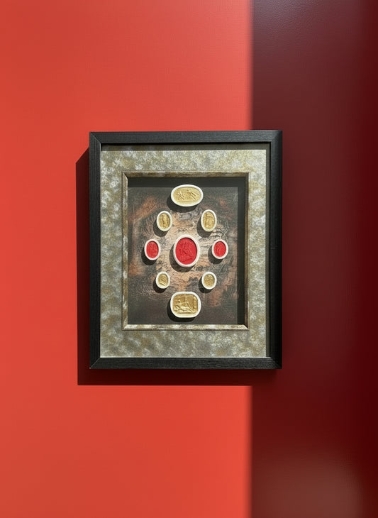 Intaglio Set Various In Art Frame