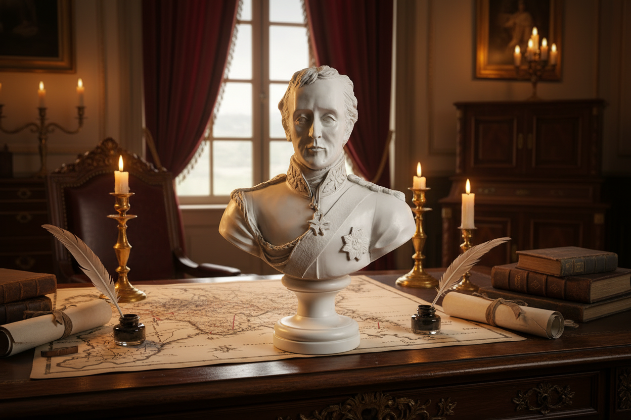 Duke of Wellington Marble Bust - After the Antique 1850