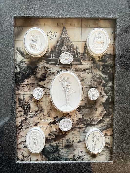 Intaglio's Set upon a Treasure Map Back Ground