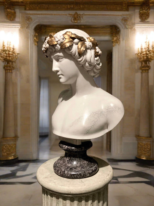 Antinous with bronze leaves