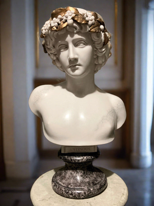 Antinous with bronze leaves