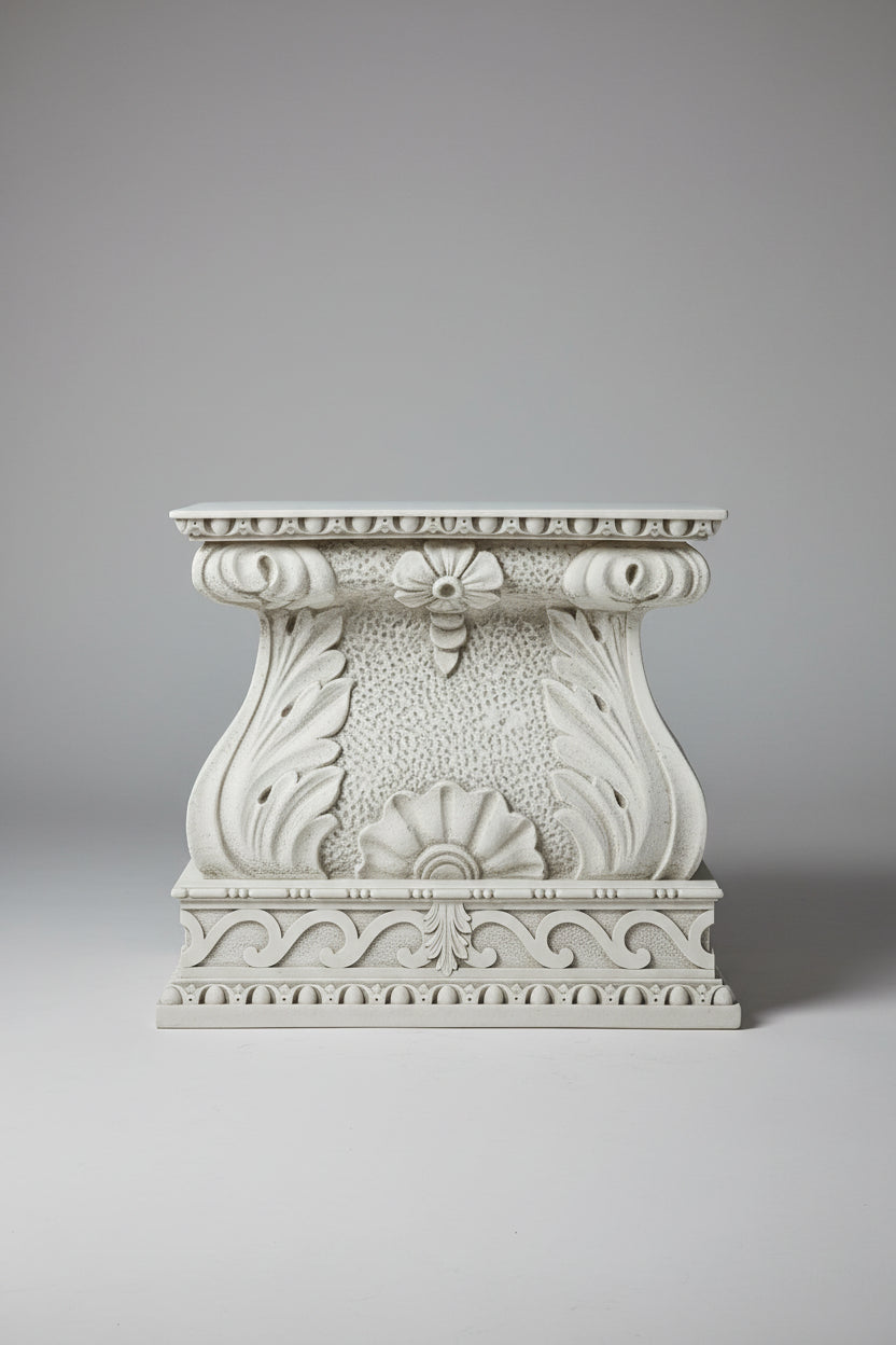Large decorative square plinth