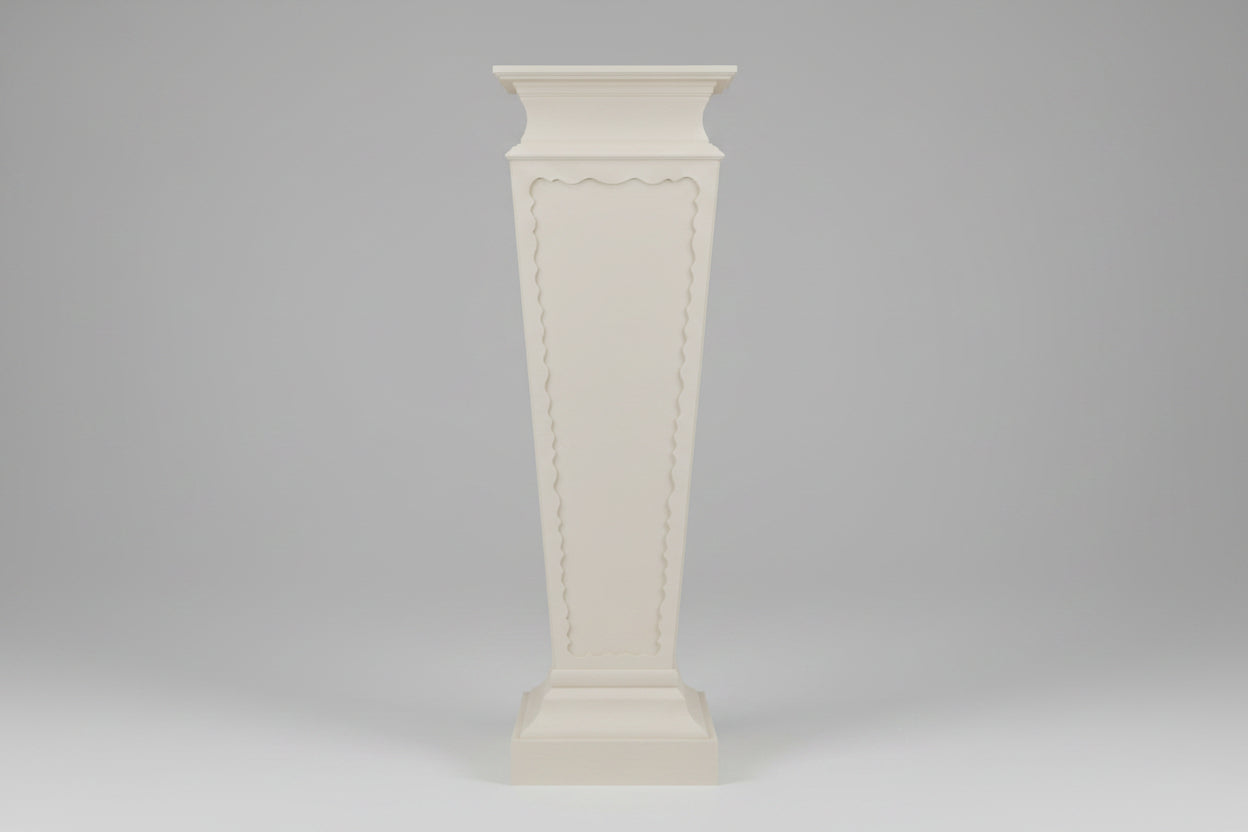 The French Marble Column with Scroll Decoration