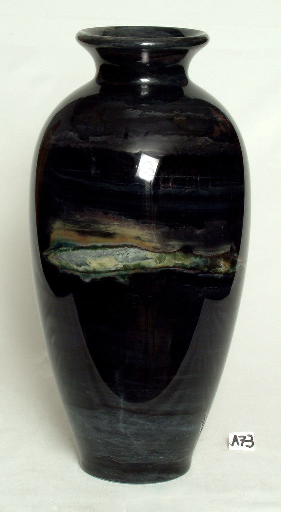 Marmorvase Ancient schwarz
