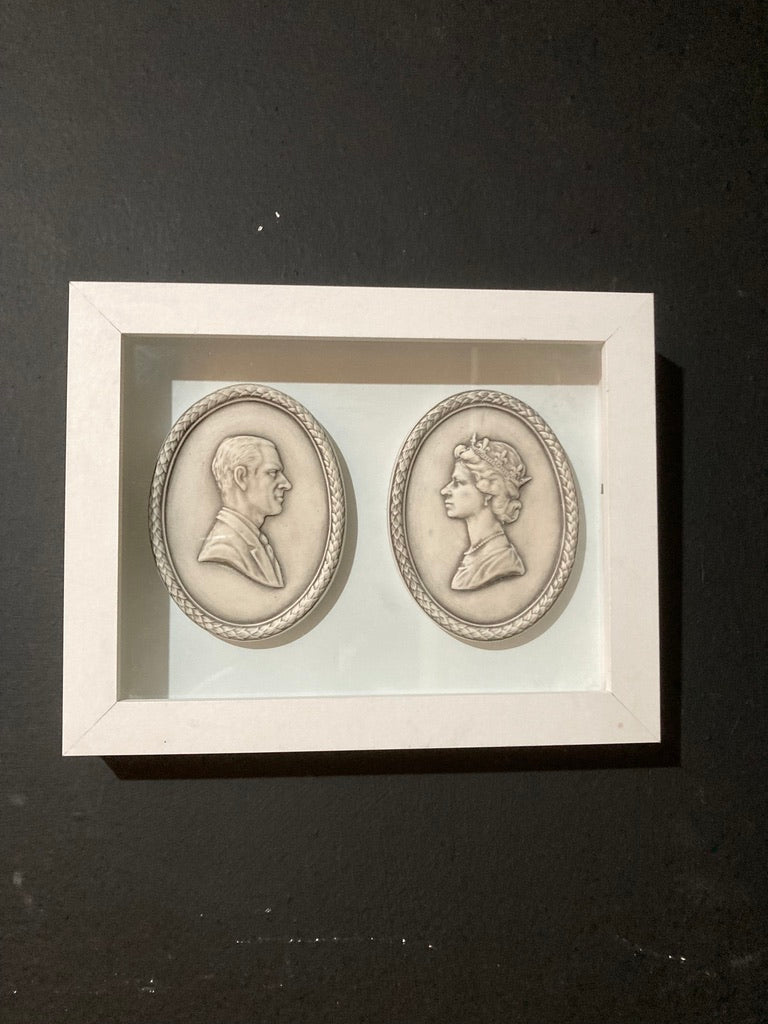 Queen Elizabeth 11 and Prince Phillip Portrait Cameo's