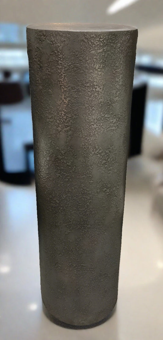 Drum Column In Antique Textured Pewter