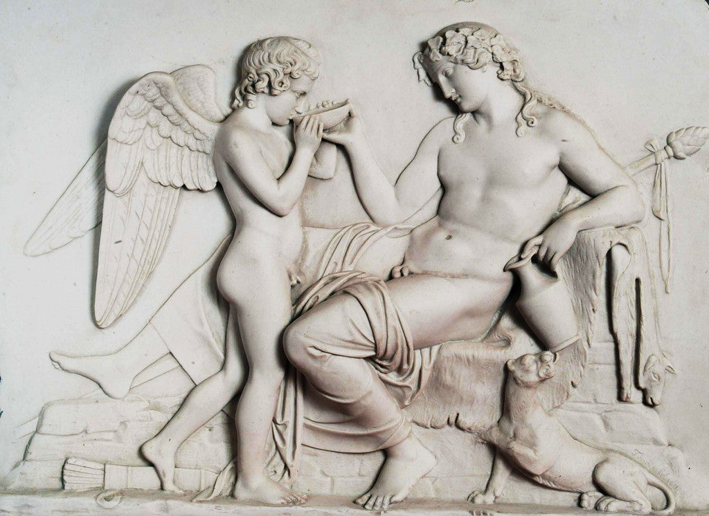 Bacchus and Cupid Plaque