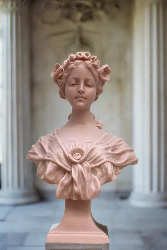 Buste Annabel En Marbre Rose