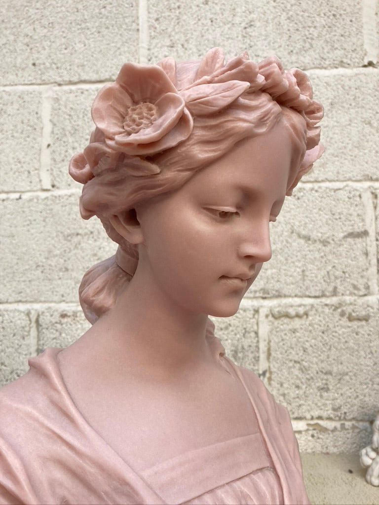 Buste Annabel En Marbre Rose