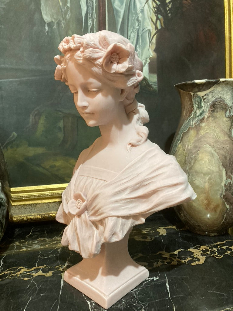 Buste Annabel En Marbre Rose
