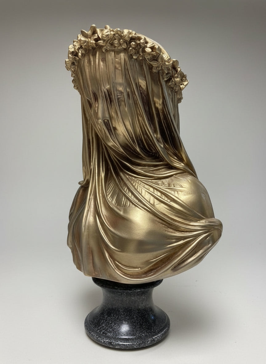 Dame Voilée En Or Antique