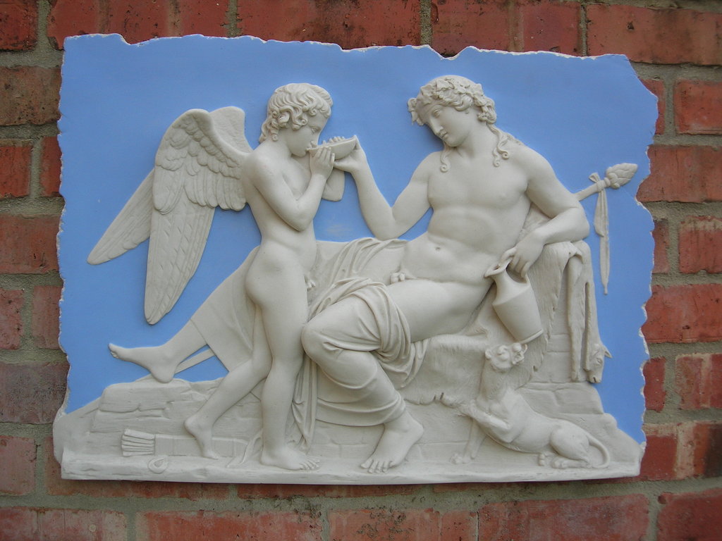 Bacchus and Cupid Plaque