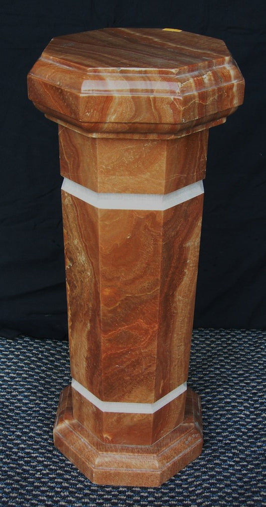 Small Burmese Wood Marble Column