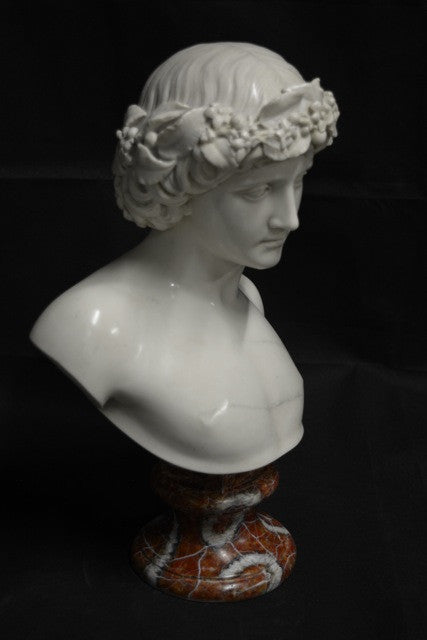 Antinous with Bachic Wreath Finely Finished