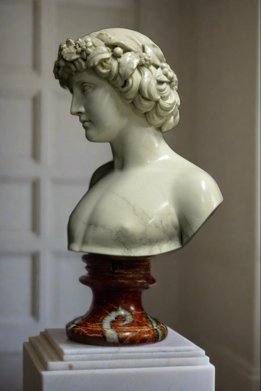 Antinous with Bachic Wreath Finely Finished