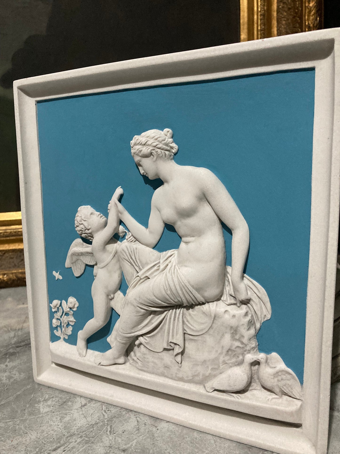 The Bee Sting Plaque Blue