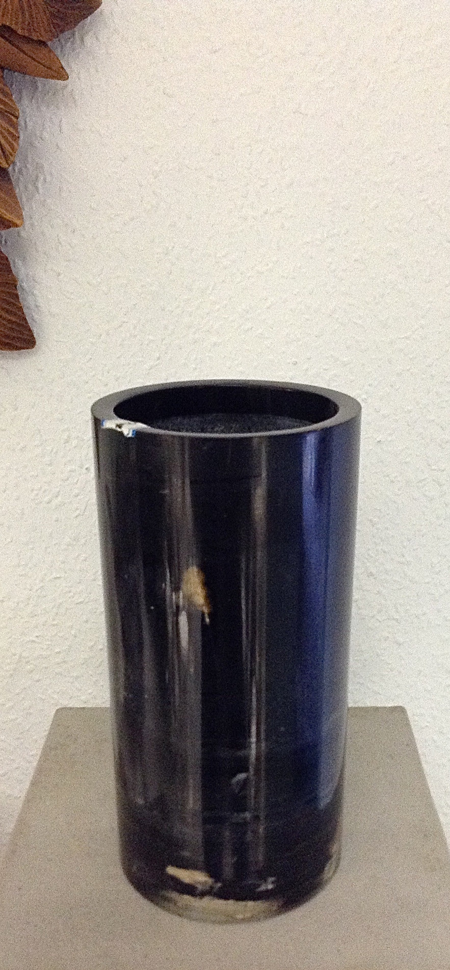 Ancient Black Marble Pencil Vase