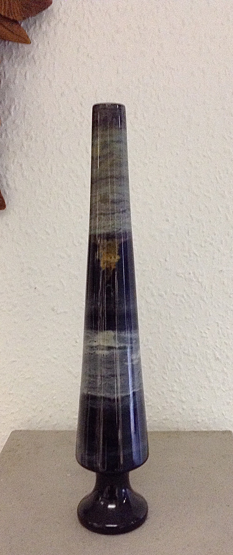 Ancient Black Marble Tulip Vase