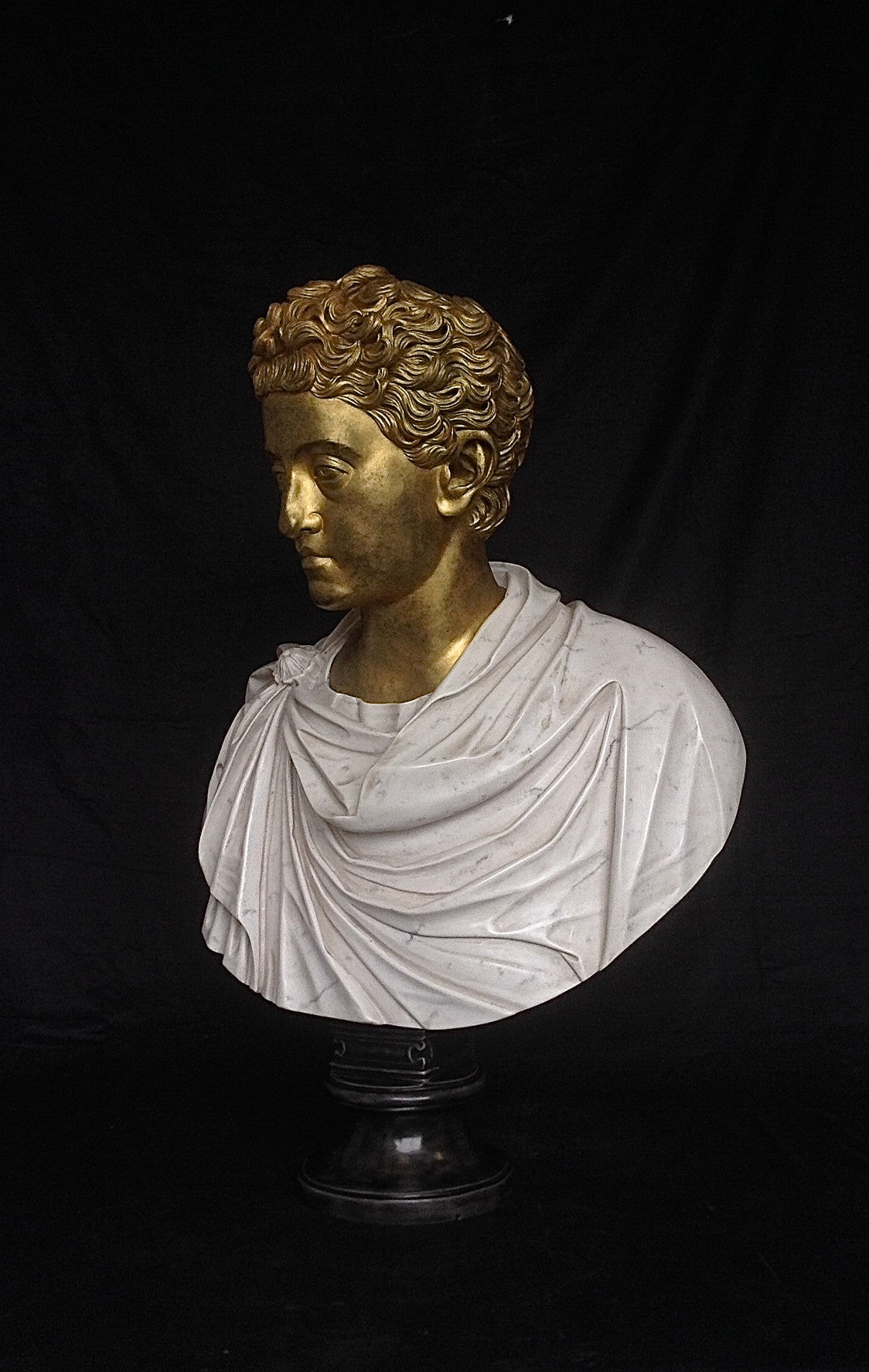 Commodus Bust With Gilt head