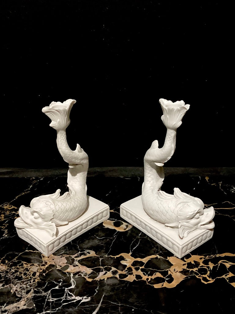 Dolphin Sconce Holders A Pair