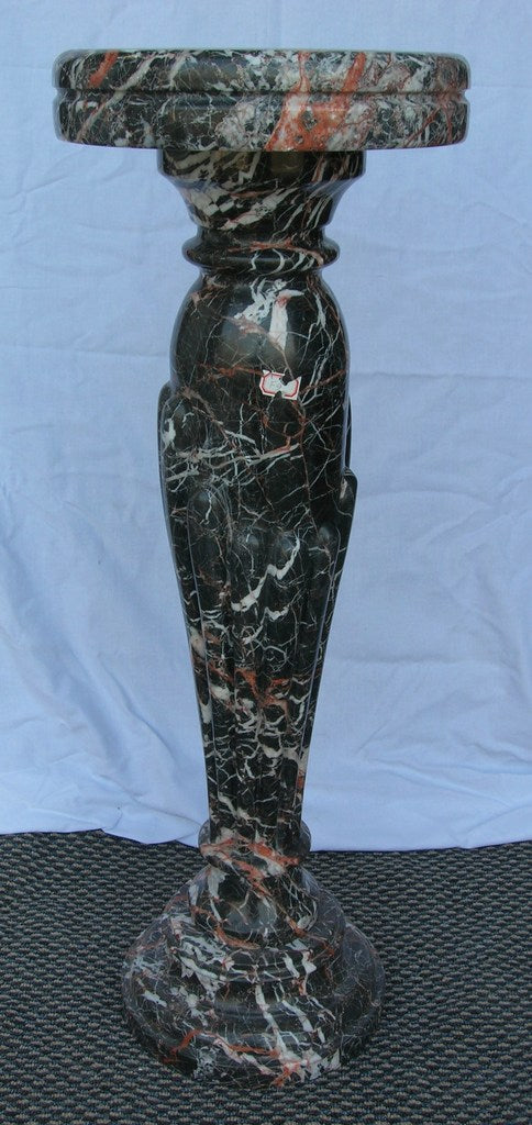 Black Azalia Marble Column Rib 86cm