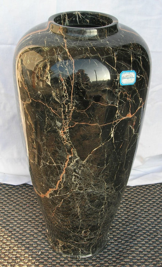 Black Ice Marble Vase