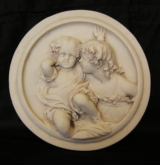 Two Children At Play Sml Roundel