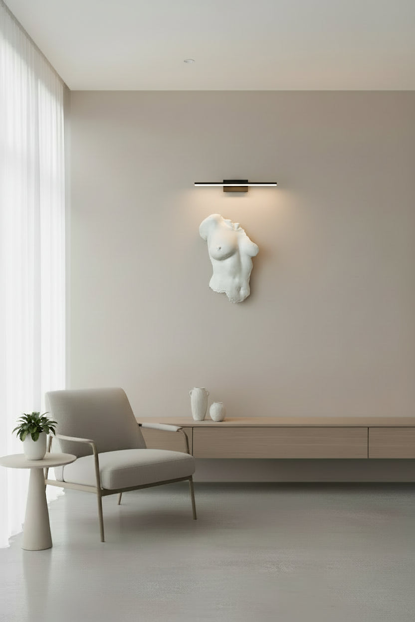 'Aurora' Life-Size Female Torso Wall Sculpture by Ken Clarke