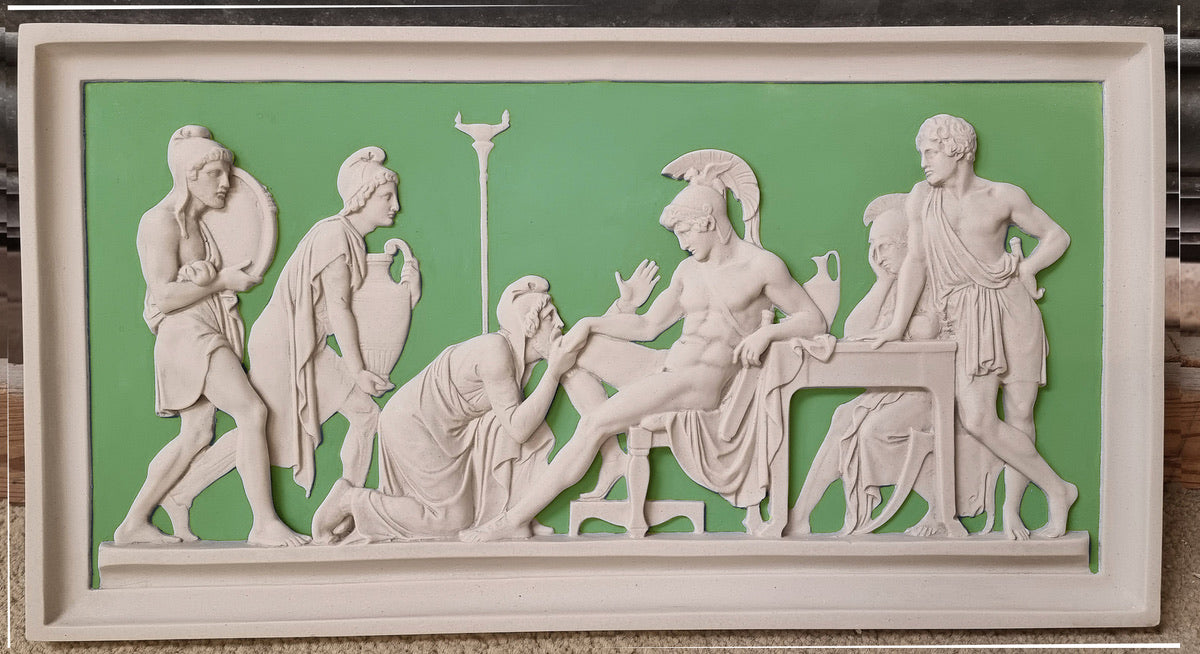 Priamos bettelt um Achilles-Plakette