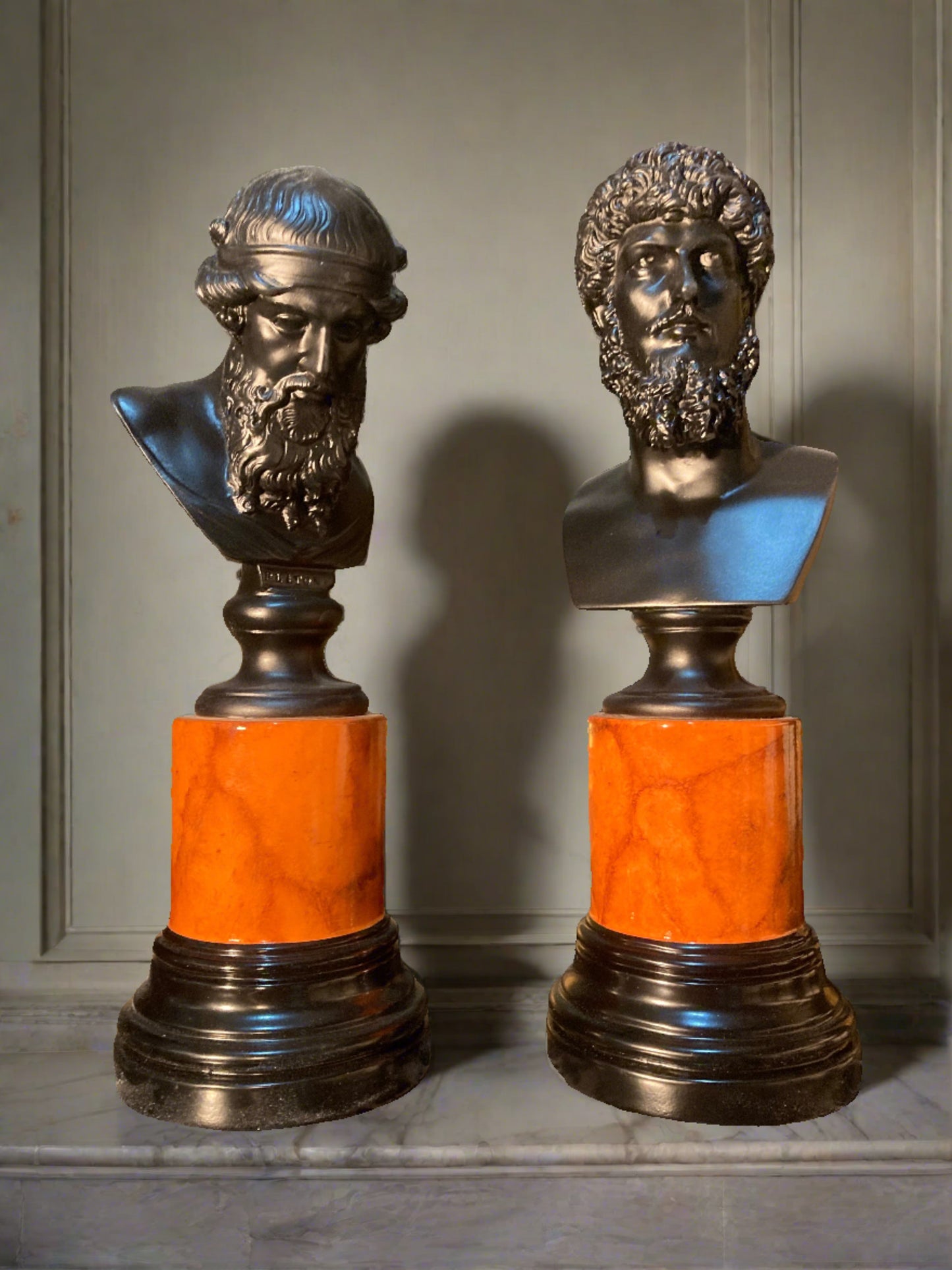 Lucius Verus Blk On Sienna Socle