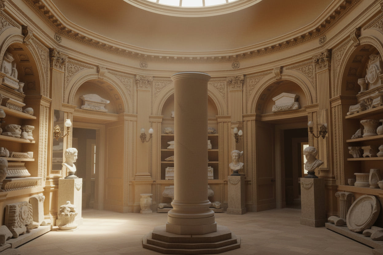 Decorative Pedestal Column – After Sir John Soane’s Scagliola Original