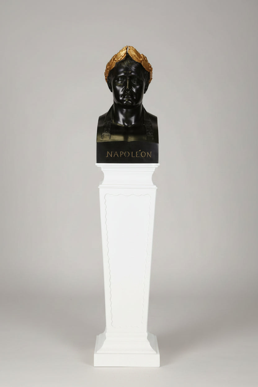 The French Marble Column with Scroll Decoration