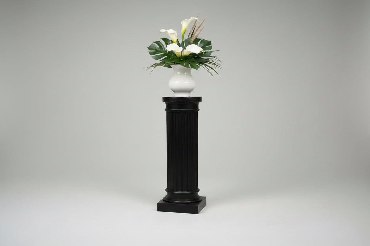 Classical Fluted Column — Basalt Black, After Wren