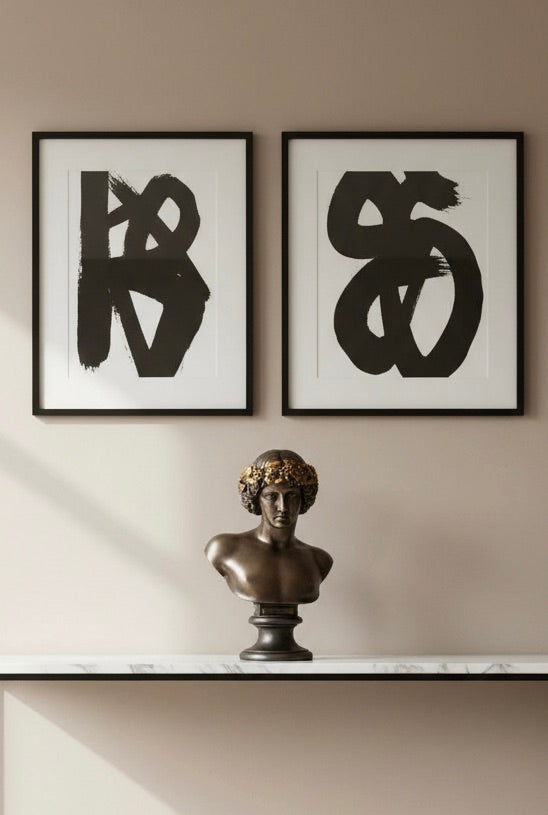 Bronze Antinous - Bust After Bernini 1640