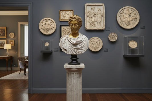 Commodus-Büste mit vergoldetem Kopf