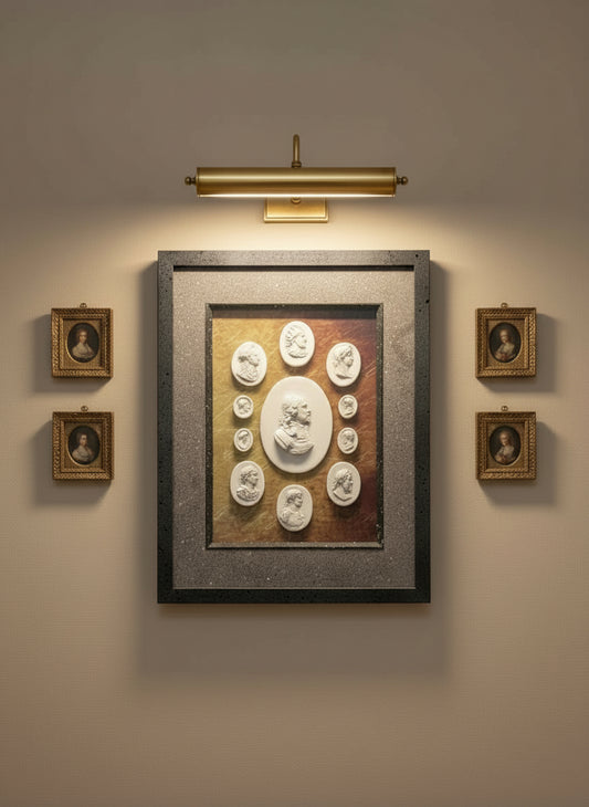 Intaglio Set On Calligraphy Parchment Paper