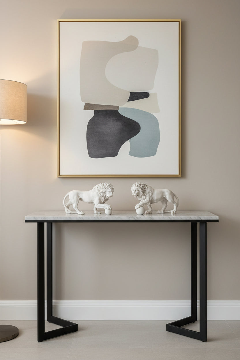 The Medici & Vacca lions Pair Free Standing White