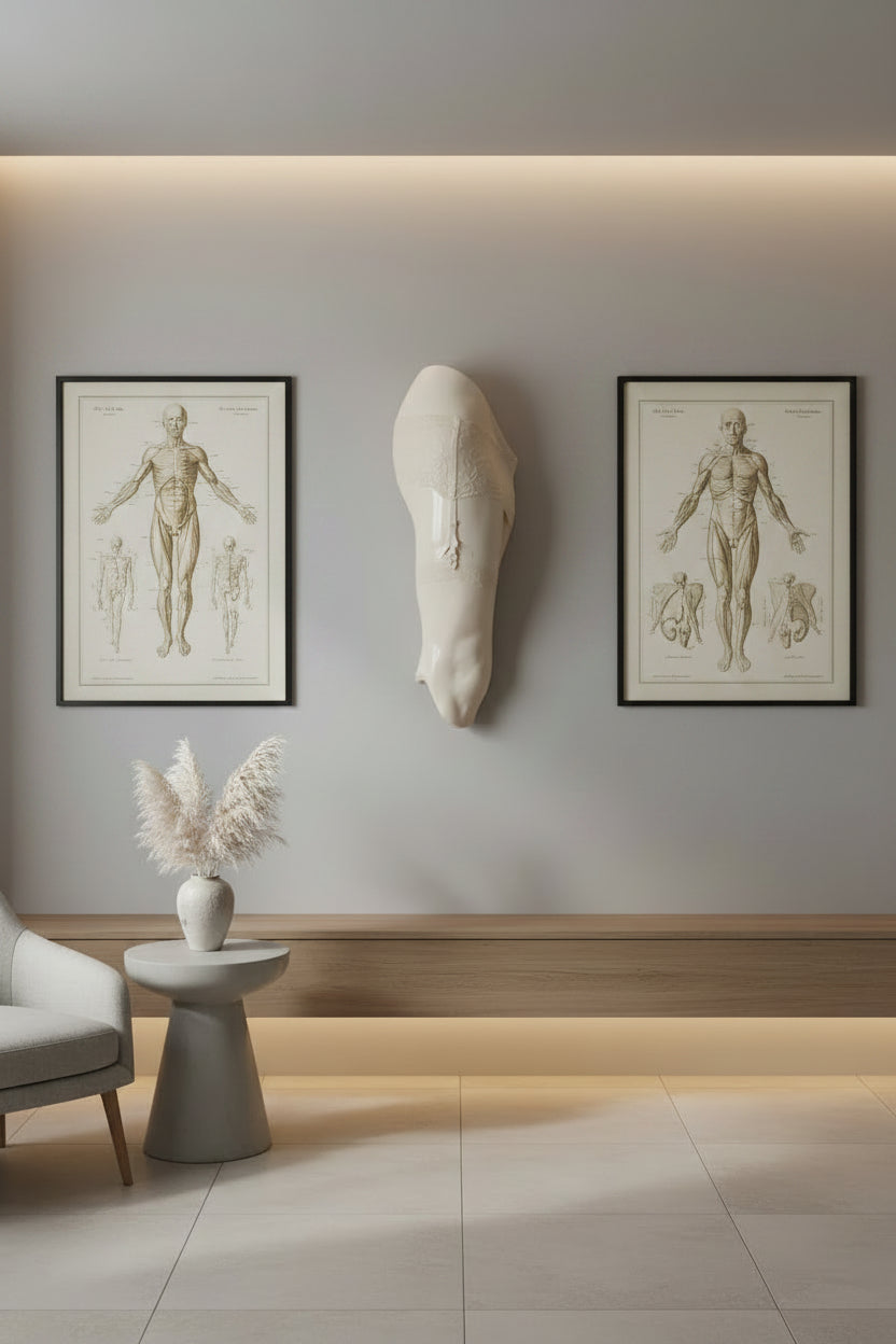 La Belle Jambe Cassia - Life Size Female Leg Wall Sculpture by Ken Clarke