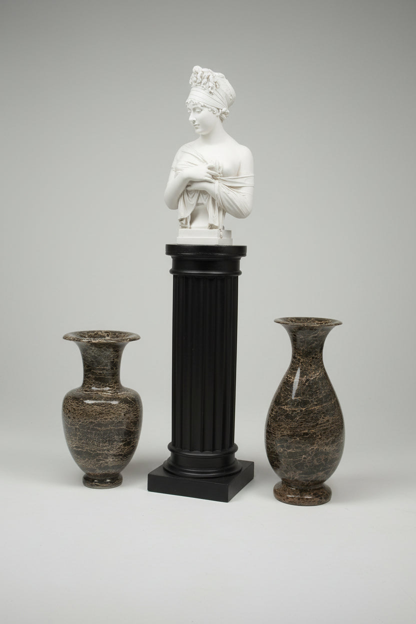 Classical Fluted Column — Basalt Black, After Wren