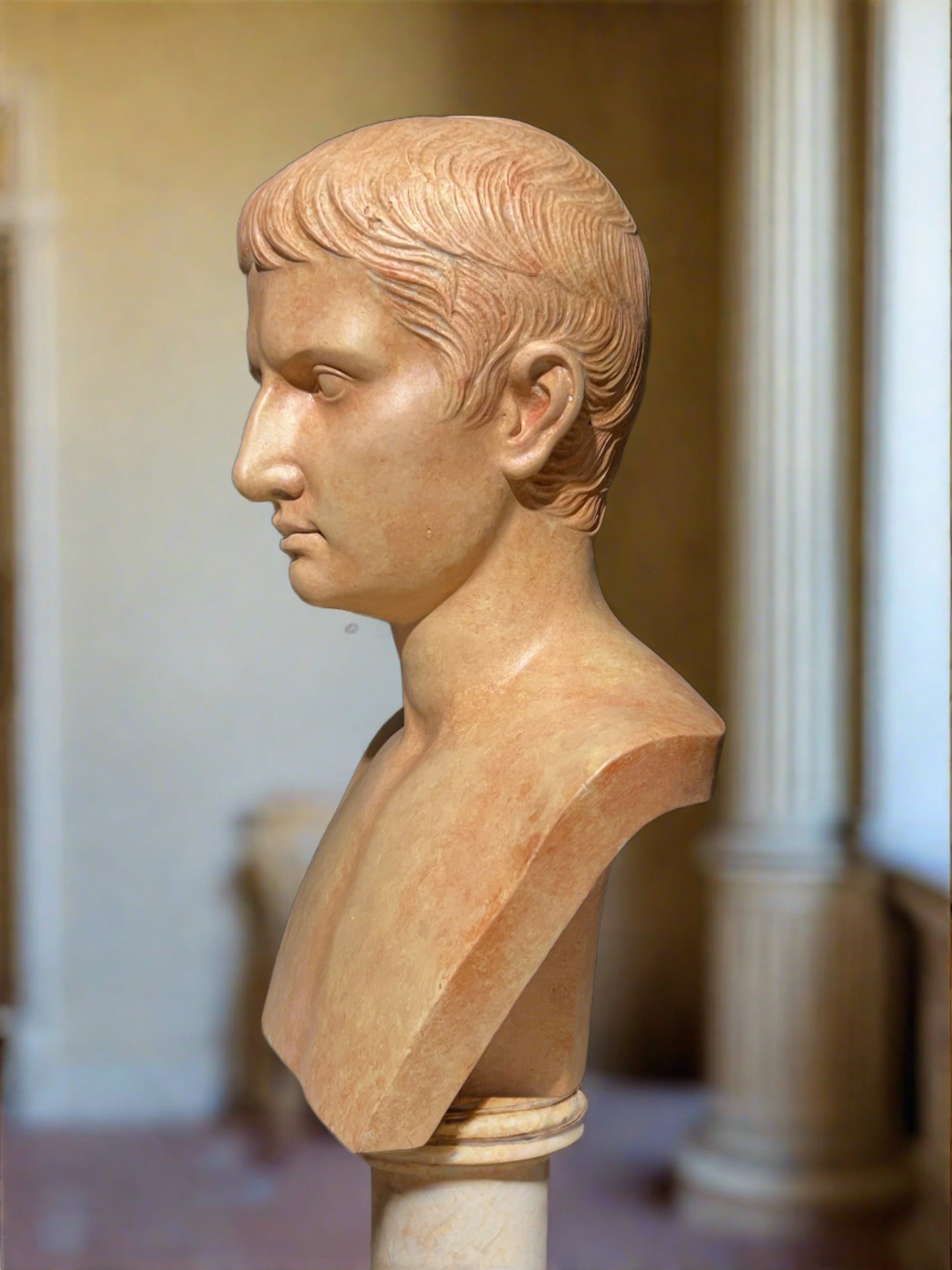 Augustus Caesar in antiker Terrakotta