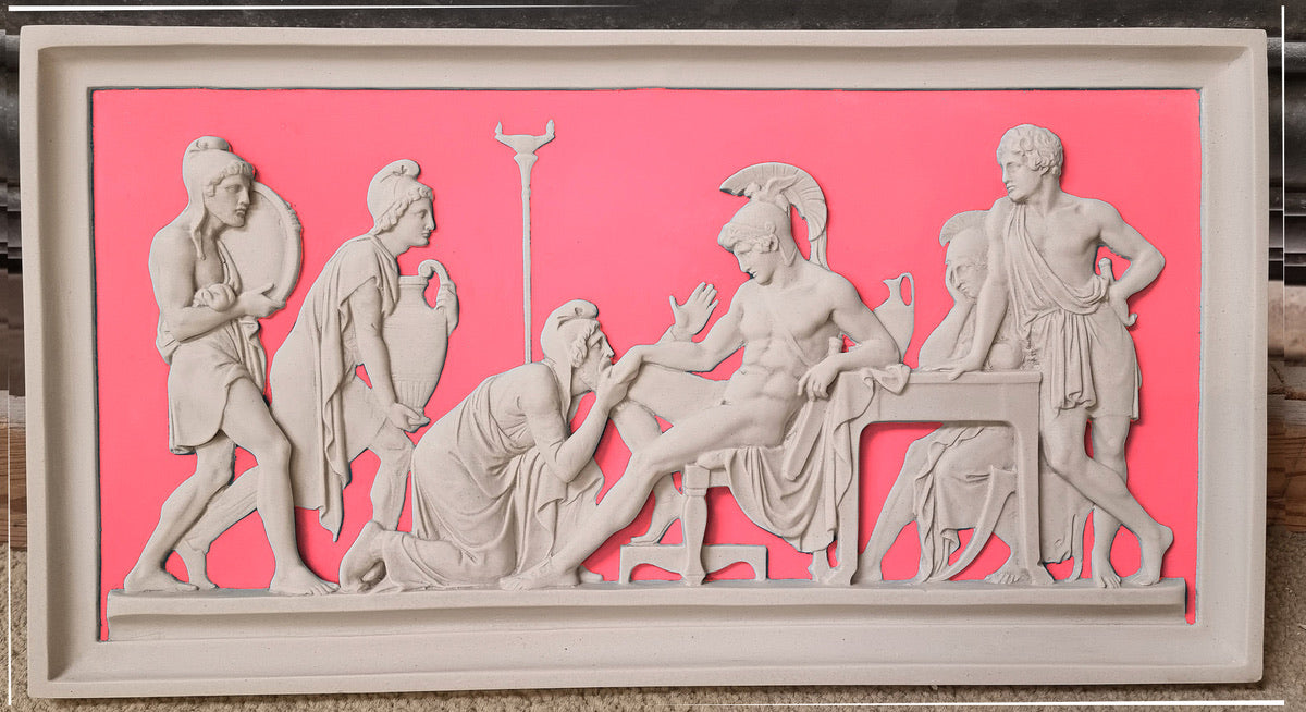 Priamos bettelt um Achilles-Plakette