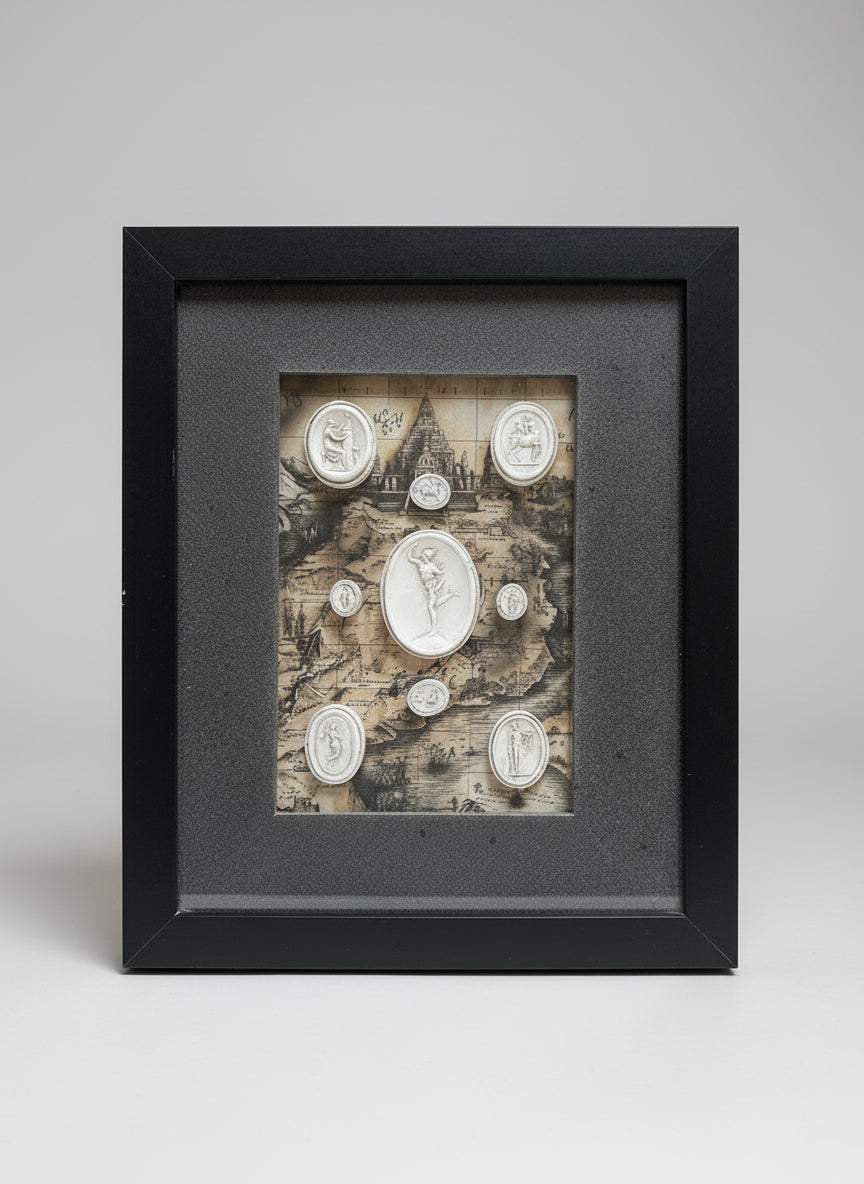 Intaglio's Set upon a Treasure Map Back Ground