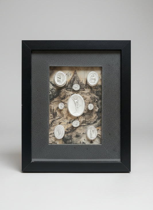 Intaglio's Set upon a Treasure Map Back Ground