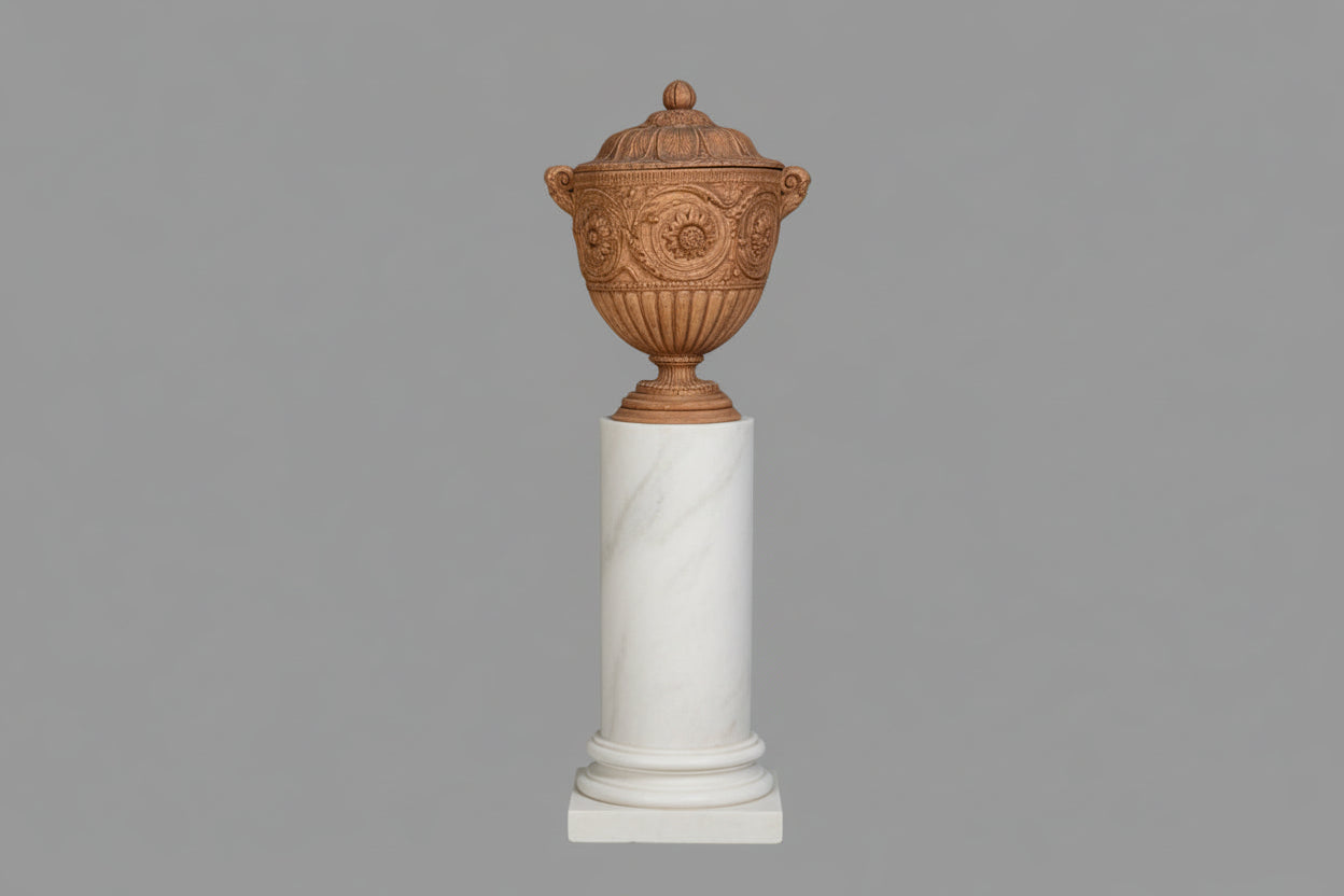 The Piranesi Vase - Carrara Marble Grand Tour Centrepiece