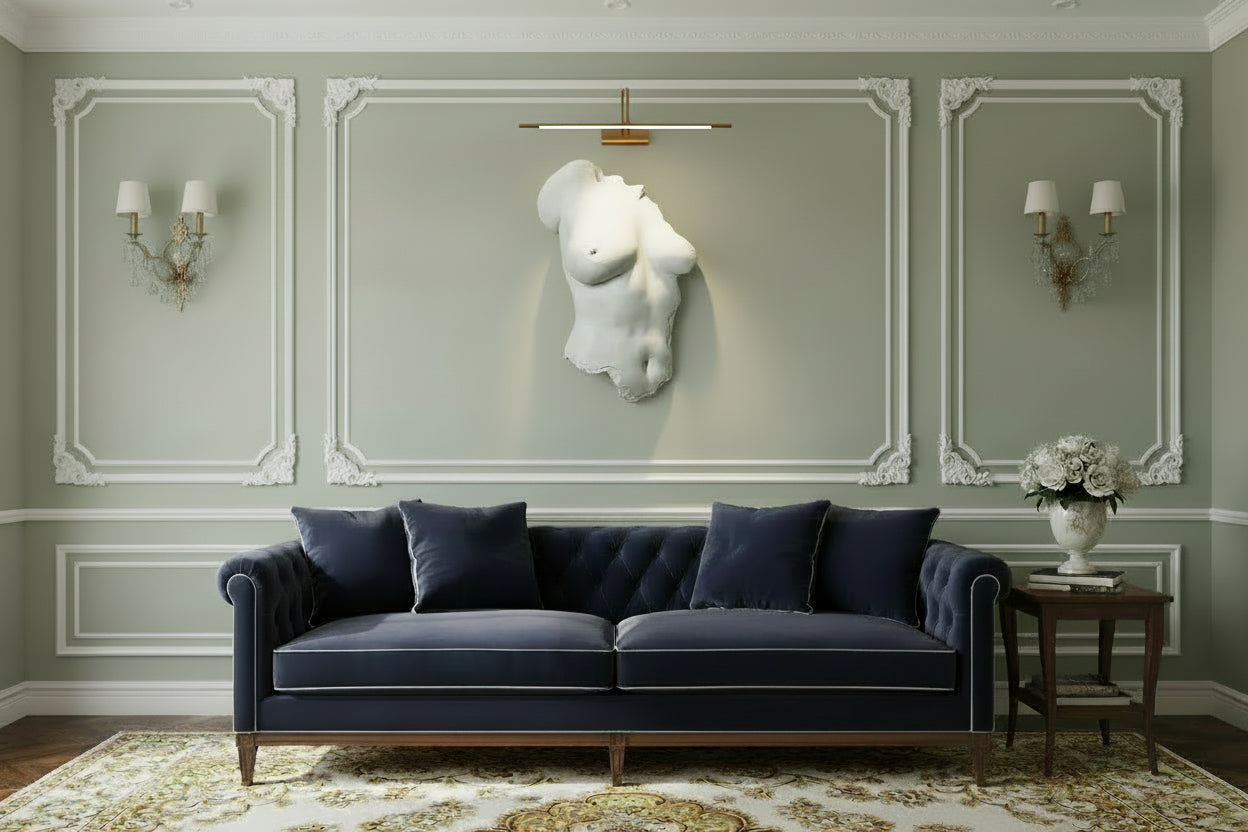 'Aurora' Life-Size Female Torso Wall Sculpture by Ken Clarke