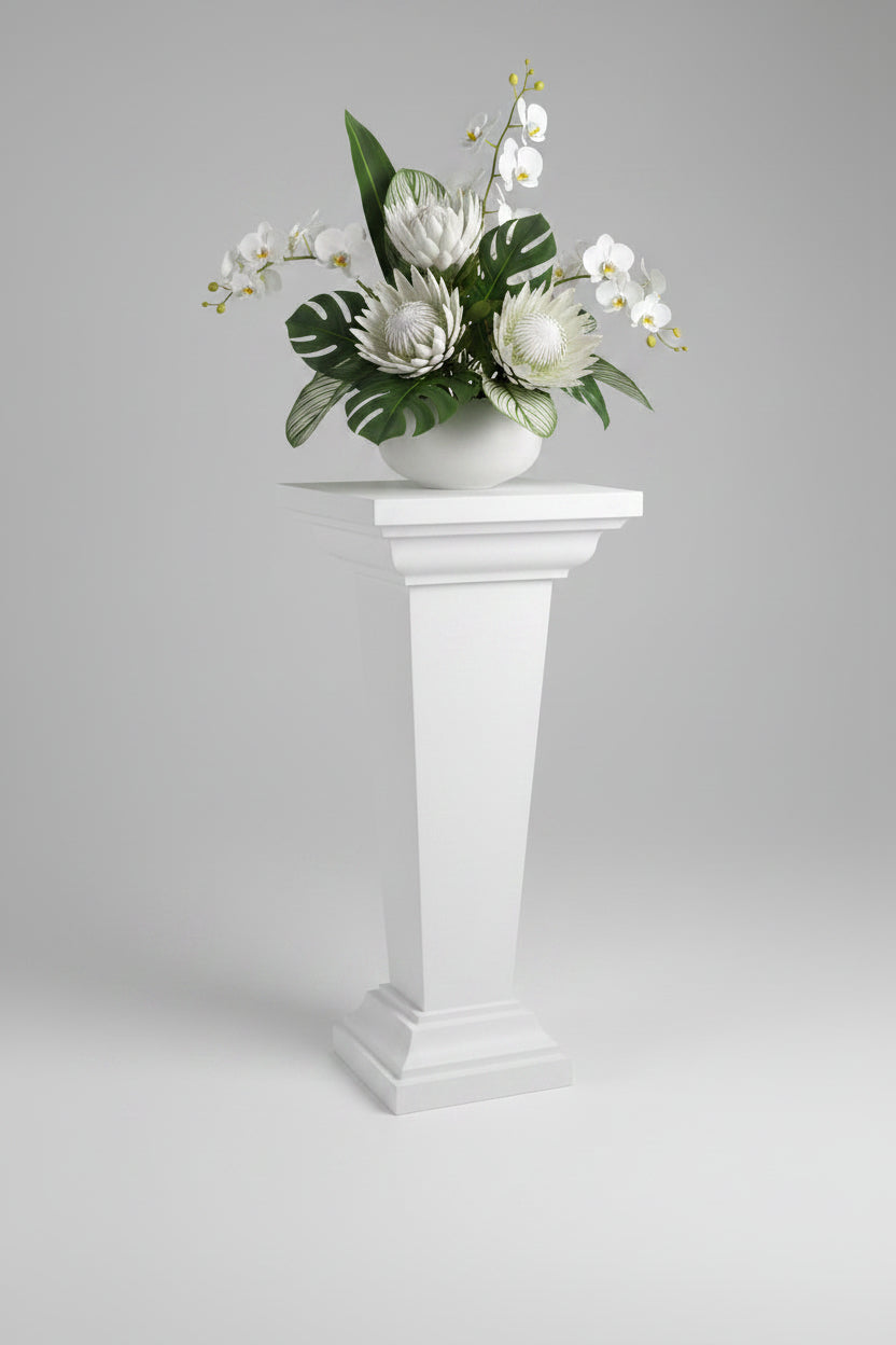 Square Tapered column White