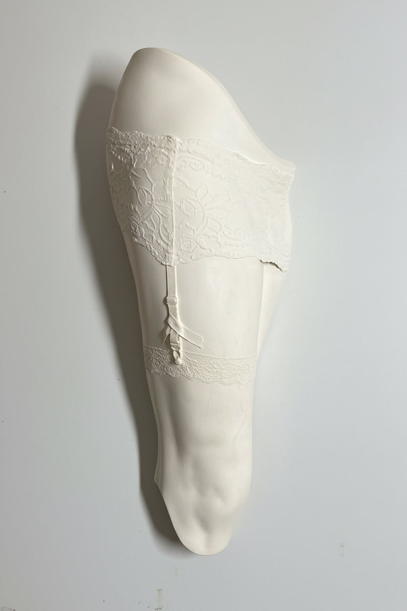 La Belle Jambe Cassia - Life Size Female Leg Wall Sculpture by Ken Clarke