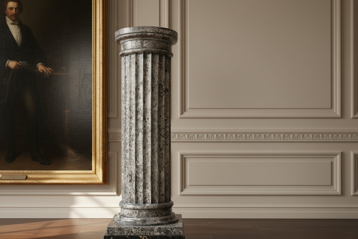 Black Granite Fluted column