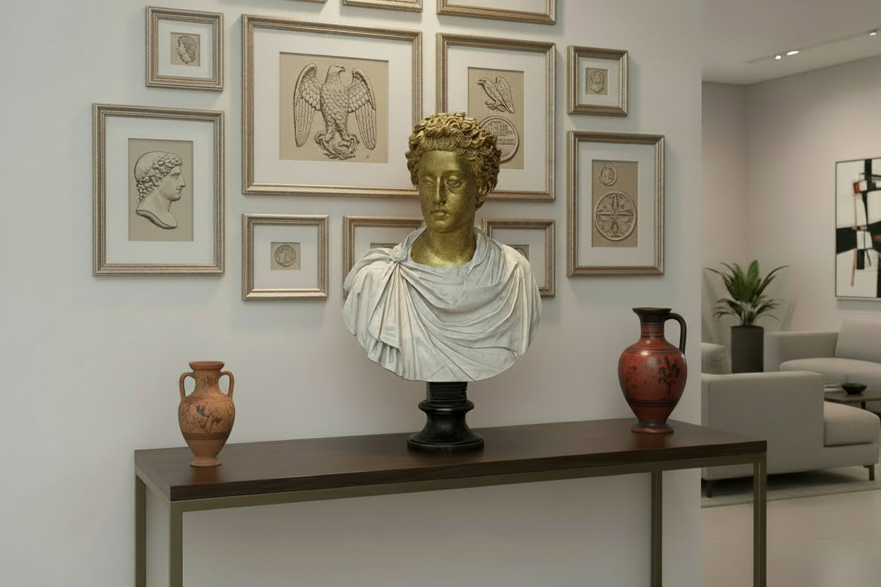 Commodus-Büste mit vergoldetem Kopf