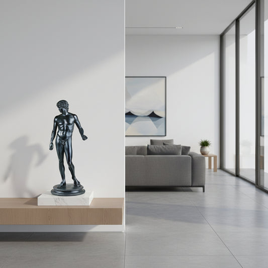 Antinous Standing In Basalt Black